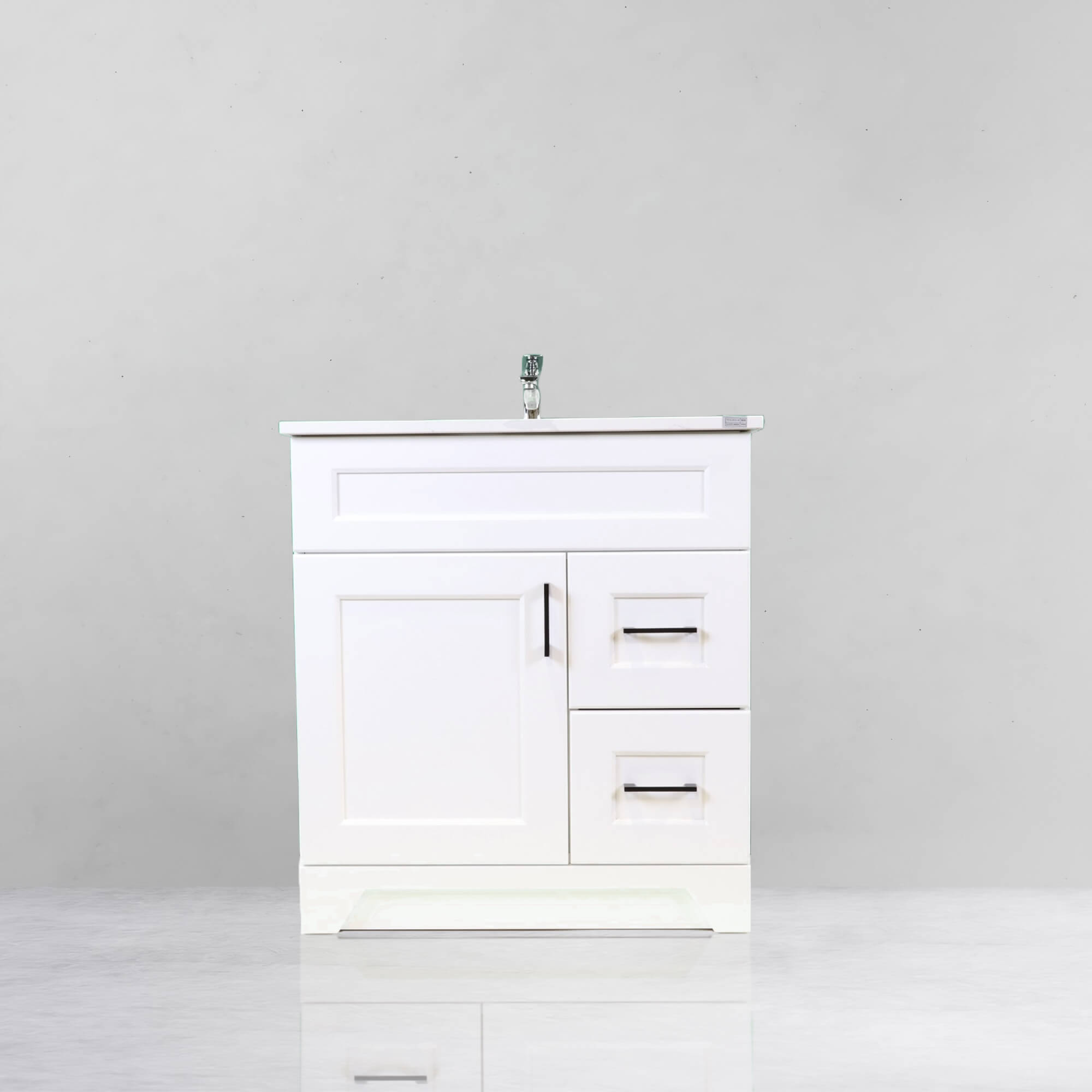 Shaker White 30 1 Door 2 Drawer Premium Vanity Canada